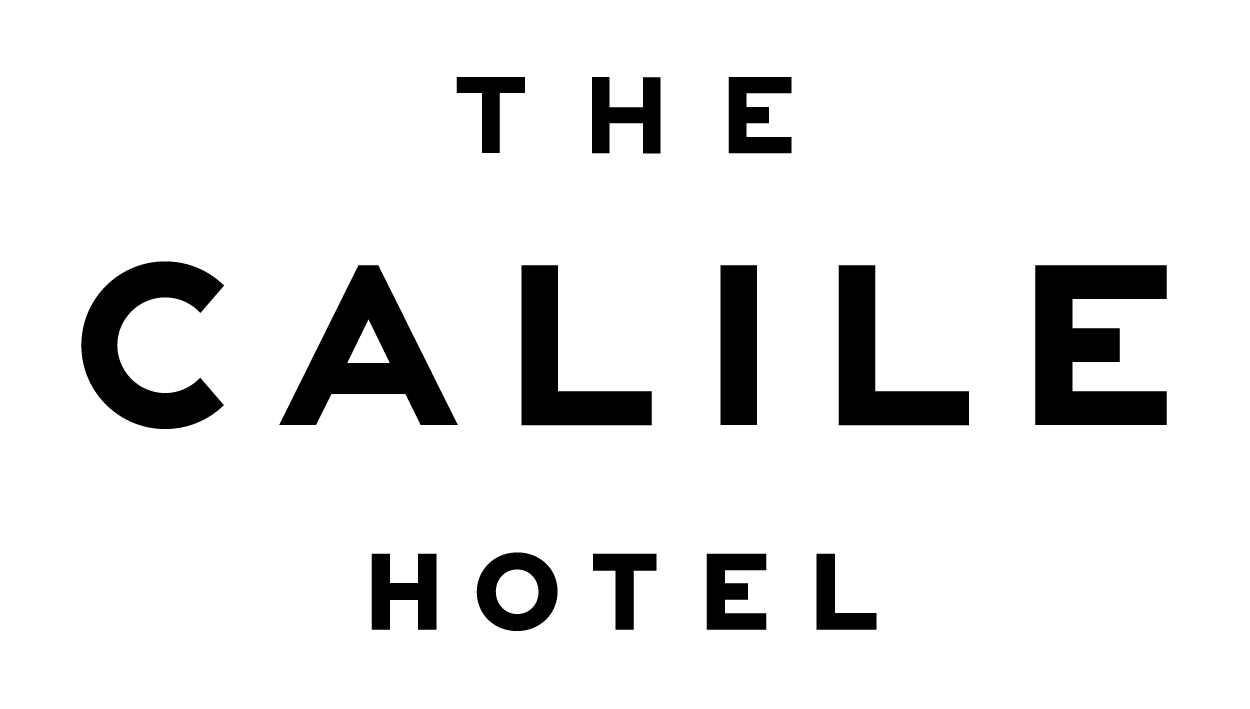 Black text on a white background reads THE CALILE HOTEL with CALILE in large bold letters and THE and HOTEL in smaller, spaced-out letters above and below.