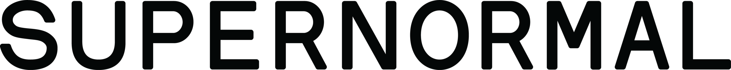 The image displays the word SUPERNORMAL in bold, black, uppercase letters on a white background.
