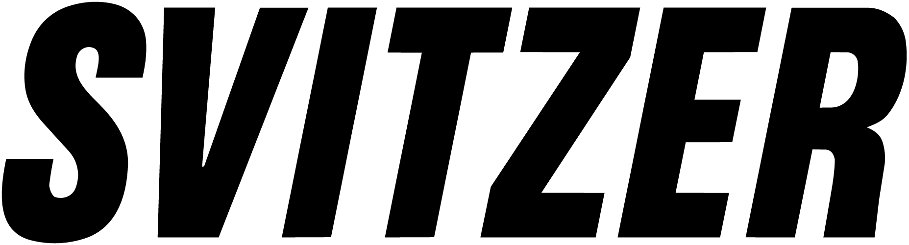 The image shows the word SVITZER in bold, black, uppercase letters on a white background.