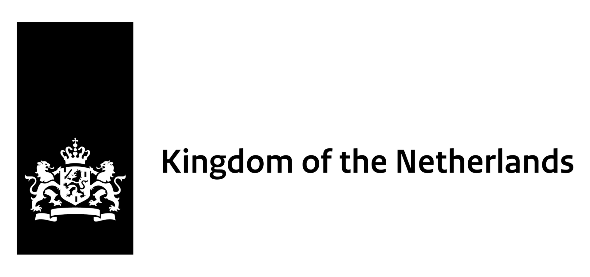 The coat of arms of the Kingdom of the Netherlands followed by the text Kingdom of the Netherlands.